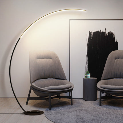 Lampa Podłogowa Czarna Ardorus, Nowoczesna Lampa Stojąca do Czytania z Technologią LED, 170 cm 0