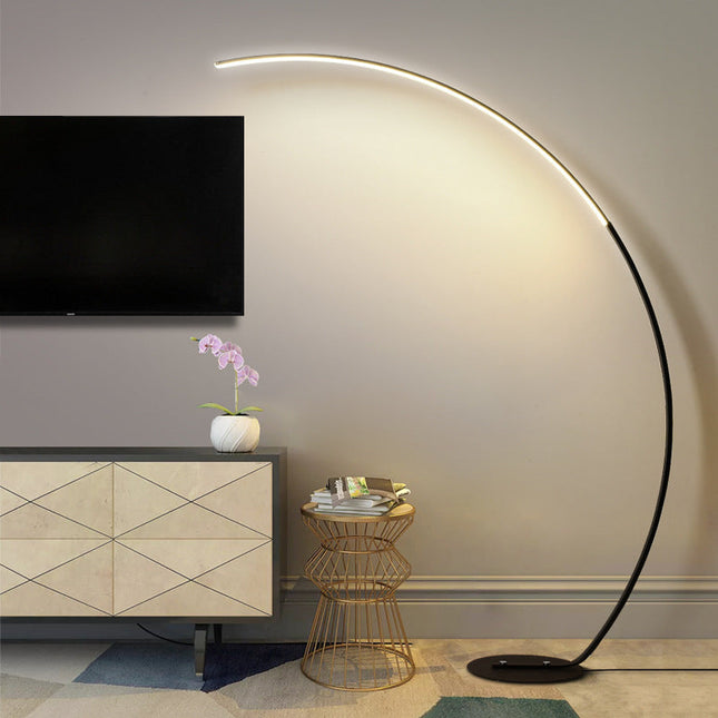 Lampa Podłogowa Czarna Ardorus, Nowoczesna Lampa Stojąca do Czytania z Technologią LED, 170 cm 2