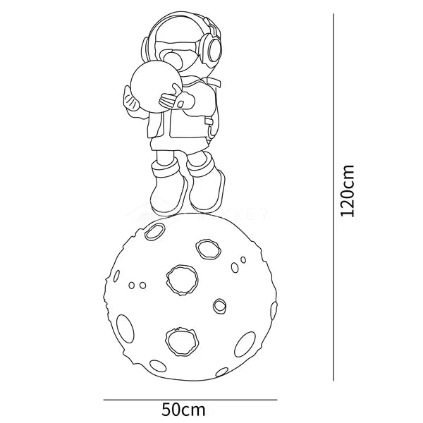 Lampa Podłogowa LED Astronauta z Regulacją Kolorów – Wyjątkowy Element Dekoracyjny do Wnętrz 3
