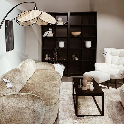 Lampa Podłogowa Rattanowa z Metalową Podstawą – Naturalny Design, Ciepłe Światło, 180 cm Wysokości 2