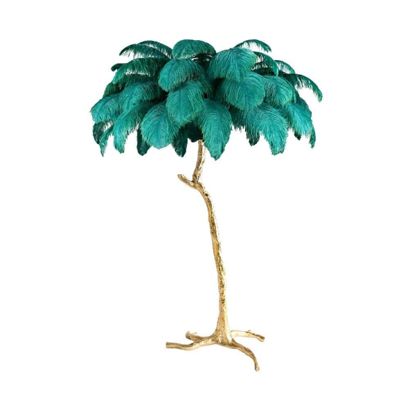 Lampa Podłogowa z Piór Strusia – Elegancki Design, Ciepłe Światło, Wysoka Jakość, 170 cm 6