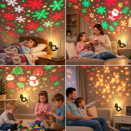 Lampa projektorowa w kształcie choinki USB z zielonym podświetleniem, 30 cm, idealna do świąte 2
