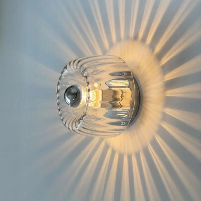 Lampa Ścienna Bauhaus w Stylu Nordyckim z Metalu i Szkła E14 – Elegancki Kinkiet Ścienny do Salonu i Korytarza 0