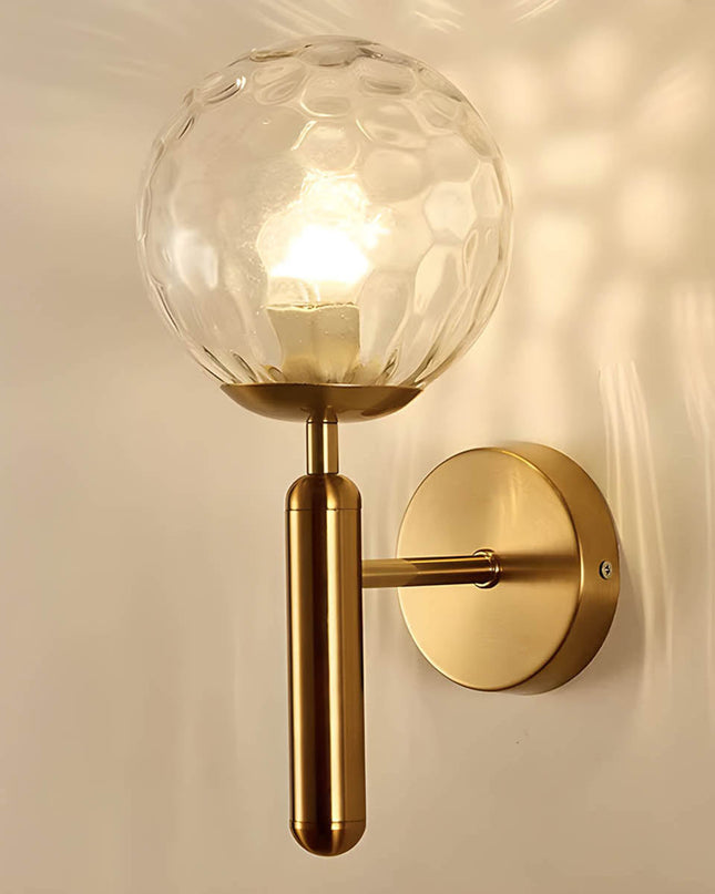 Lampa Ścienna Clair – Elegancki Kinkiet Ścienny z Szkła i Żelaza w Stylu Vintage, Idealna do Salonów i Sypialni 4