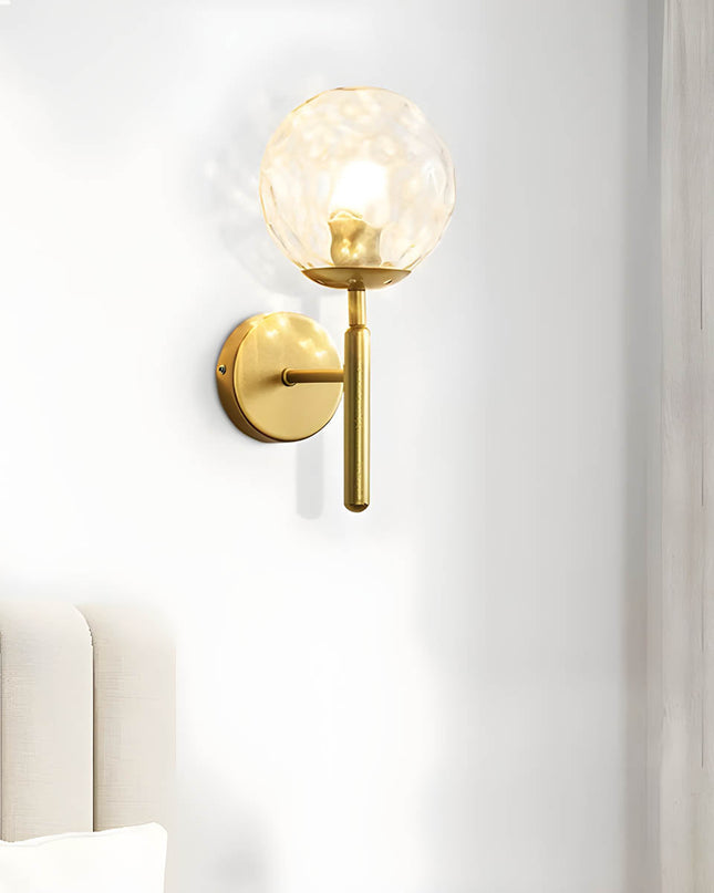 Lampa Ścienna Clair z Szkła i Metalu w Stylu Vintage – Elegancki Kinkiet Ścienny LED E27 do Nowoczesnych Wnętrz 3