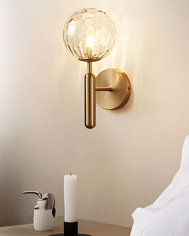 Lampa Ścienna Clair z Szkła i Metalu w Stylu Vintage – Elegancki Kinkiet Ścienny LED E27 do Nowoczesnych Wnętrz 7