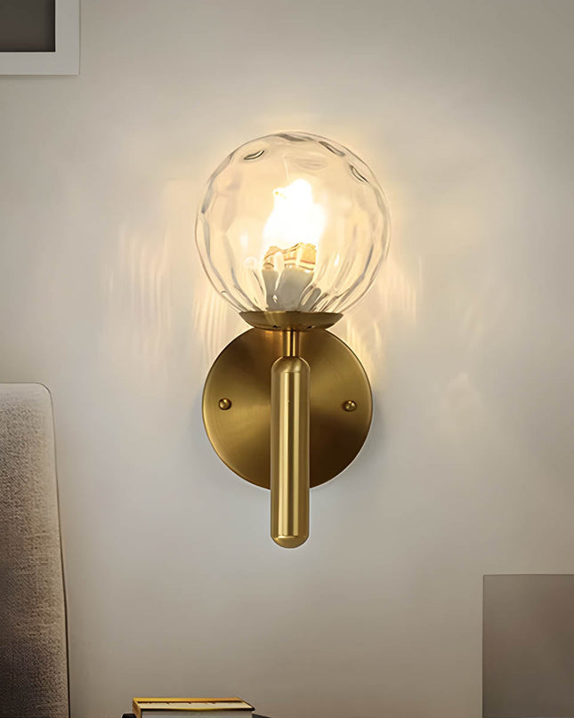 Lampa Ścienna Clair z Szkła i Metalu w Stylu Vintage – Elegancki Kinkiet Ścienny LED E27 do Nowoczesnych Wnętrz 8