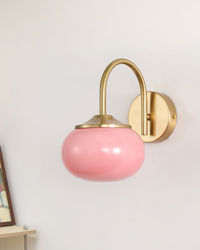 Lampa Ścienna Marshmallow w Stylu Skandynawskim z Miękkim Światłem do Sypialni i Pokoju Dziennym, Kinkiet Ścienny E27 0