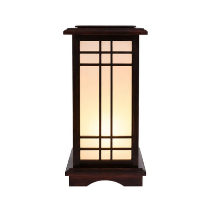 Lampa Shoji z ciepłym światłem i drewnianą ramą w japońskim stylu, idealna do dekoracji 4