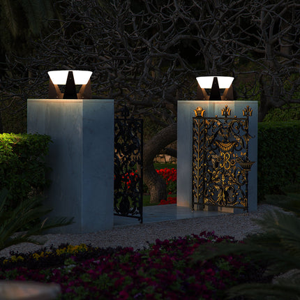 Lampa Solarna Ogrodowa LED, Wodoodporna, Szybkie Ładowanie, Elegancki Design do Oświetlenia Ogrodu i Tarasu 4
