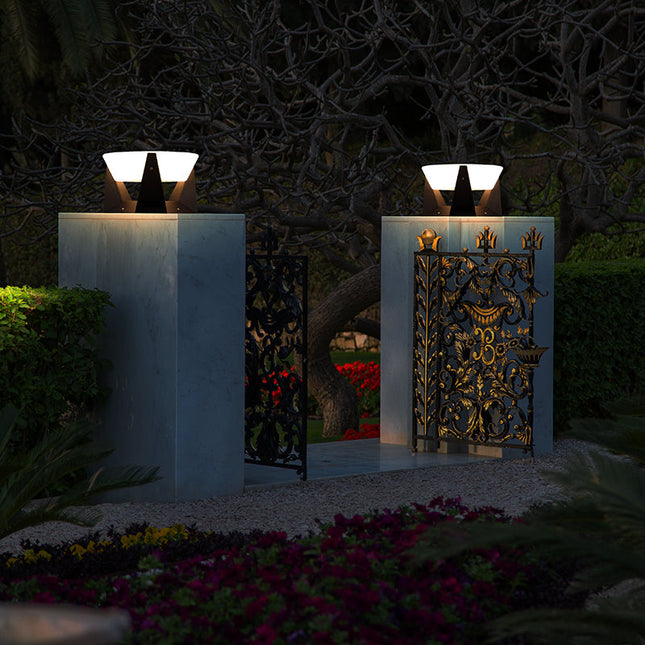 Lampa Solarna Ogrodowa LED, Wodoodporna, Szybkie Ładowanie, Elegancki Design do Oświetlenia Ogrodu i Tarasu 4