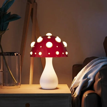 Lampa Stołowa Bezprzewodowa Amanita LED z Ciepłym Światłem – Elegancki Design do Salonów i Nocnych Stolików 4