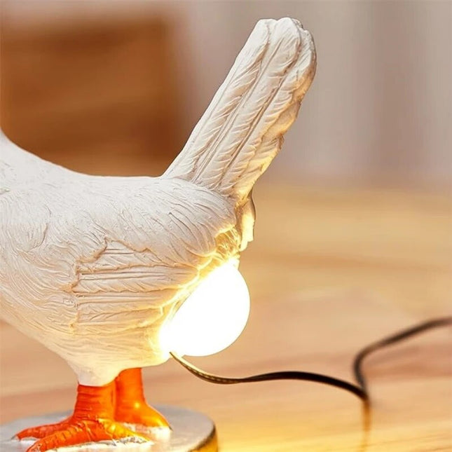 Lampa Stołowa Bezprzewodowa Kurczak LED - Urokliwa Lampka Nocna na Baterie 1