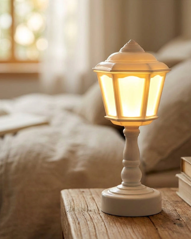 Lampa stołowa bezprzewodowa LED w stylu vintage z ciepłym światłem, kompaktowy design idealny do każdego 1