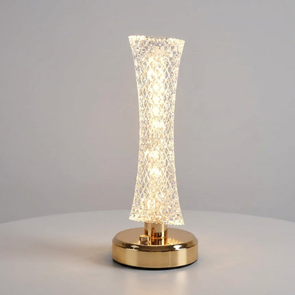Lampa stołowa bezprzewodowa LED z kryształowym wykończeniem, regulowane odcienie światła, w eleg 1