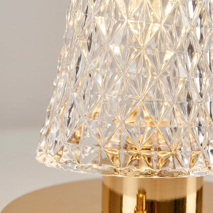 Lampa stołowa bezprzewodowa LED z kryształowym wykończeniem, regulowane odcienie światła, w eleg 2