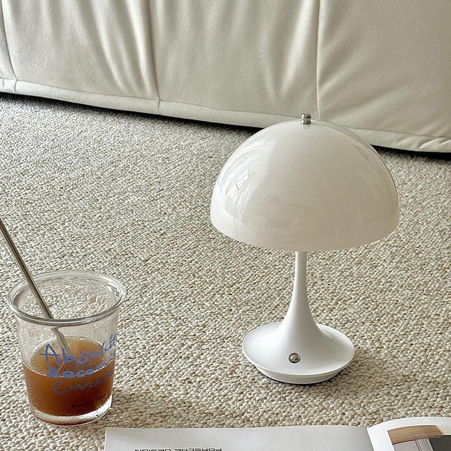 Lampa Stołowa Bezprzewodowa LED z Regulacją Jasności – Minimalistyczna Lampka Nocna do Sypialni i Salonu 3
