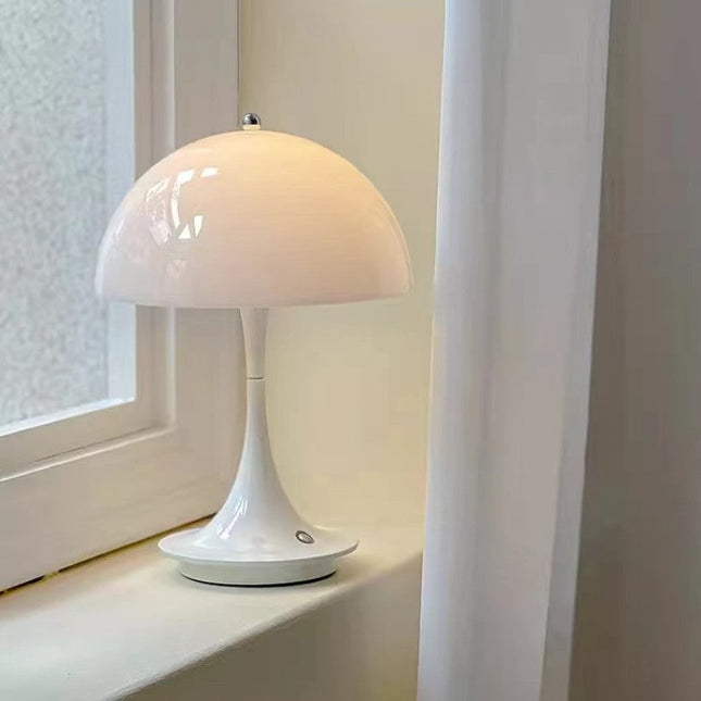 Lampa Stołowa Bezprzewodowa LED z Regulacją Jasności – Minimalistyczna Lampka Nocna do Sypialni i Salonu 8