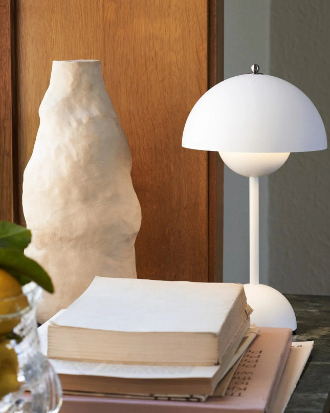 Lampa Stołowa Bezprzewodowa Losno Mushroom z Akumulatorem LED – Nowoczesna Lampka Nocna na Baterie do Salonów 5