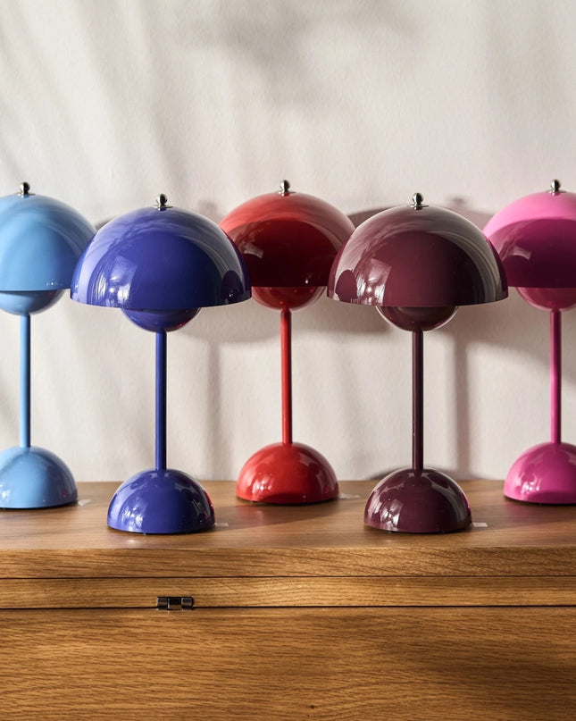 Lampa Stołowa Bezprzewodowa Losno Mushroom z Akumulatorem LED – Nowoczesna Lampka Nocna na Baterie do Salonów 7