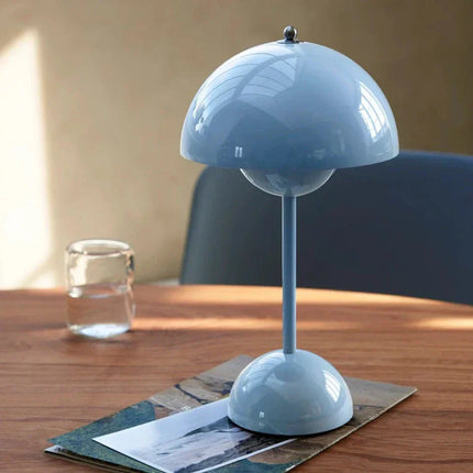 Lampa Stołowa Bezprzewodowa Losno Mushroom z Akumulatorem LED – Nowoczesna Lampka Nocna na Baterie do Salonów 8