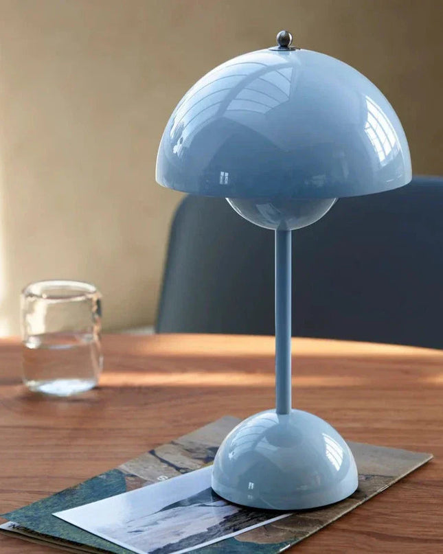 Lampa Stołowa Bezprzewodowa Losno Mushroom z Akumulatorem LED – Nowoczesna Lampka Nocna na Baterie do Salonów 8