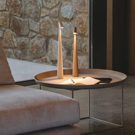 Lampa Stołowa Bezprzewodowa Z Regulacją Intensywności, Lampka Nocna Na Baterie Do Salonów 4