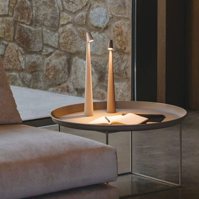 Lampa Stołowa Bezprzewodowa Z Regulacją Intensywności, Lampka Nocna Na Baterie Do Salonów 4