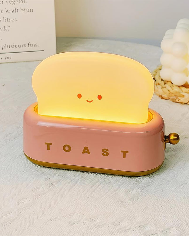 Lampa Stołowa Bezprzewodowa w Kształcie Tostera z Wbudowaną Baterią – Przenośna Lampka Nocna na Baterie, Stylowy Dodatek do Wnętrz 0