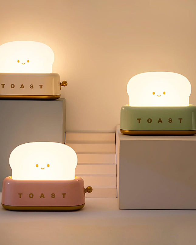 Lampa Stołowa Bezprzewodowa w Kształcie Tostera z Wbudowaną Baterią – Przenośna Lampka Nocna na Baterie, Stylowy Dodatek do Wnętrz 1