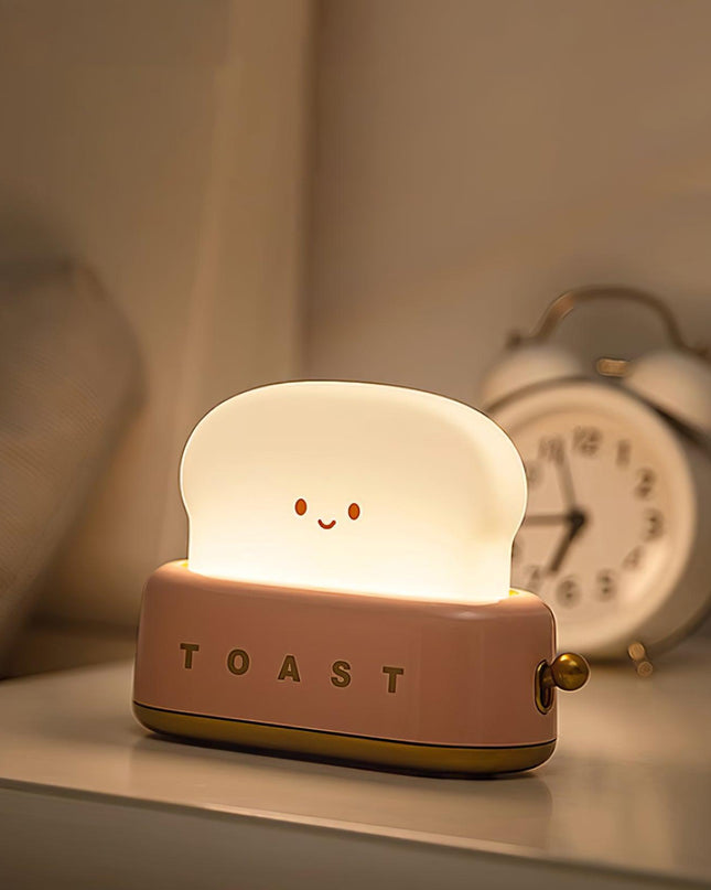 Lampa Stołowa Bezprzewodowa w Kształcie Tostera z Wbudowaną Baterią – Przenośna Lampka Nocna na Baterie, Stylowy Dodatek do Wnętrz 3