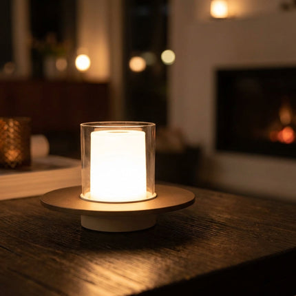 Lampa stołowa bezprzewodowa z bezdotykowym sterowaniem indukcyjnym, nowoczesny design z met 1