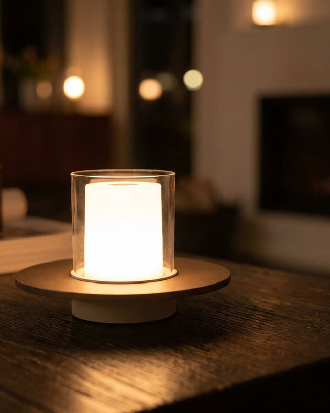 Lampa stołowa bezprzewodowa z bezdotykowym sterowaniem indukcyjnym, nowoczesny design z met 1