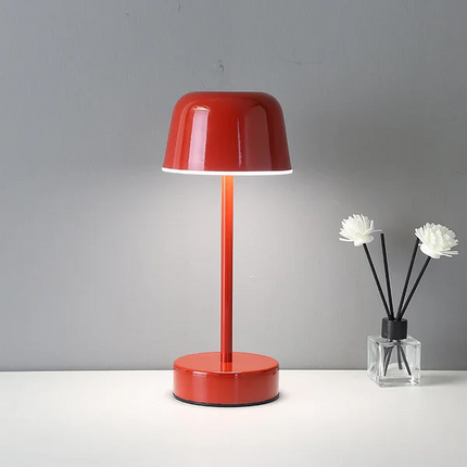 Lampa Stołowa Bezprzewodowa z Regulacją Jasności – Elegancka Metalowa Lampka Nocna do Salonów i Sypialni 0
