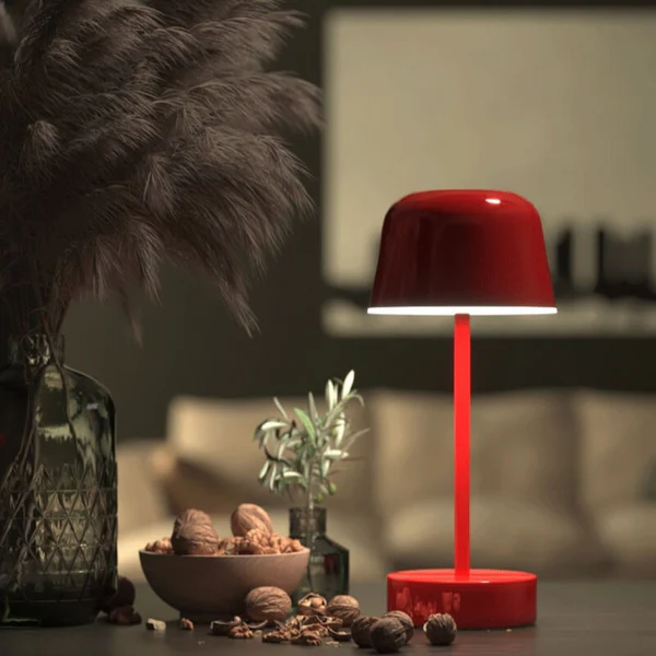 Lampa Stołowa Bezprzewodowa z Regulacją Jasności – Elegancka Metalowa Lampka Nocna do Salonów i Sypialni 1