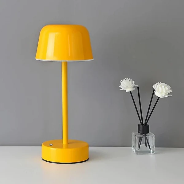 Lampa Stołowa Bezprzewodowa z Regulacją Jasności – Elegancka Metalowa Lampka Nocna do Salonów i Sypialni 7