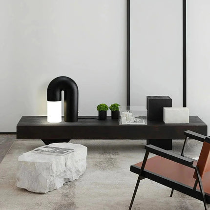 Lampa Stołowa Ceramiczna Diapolo w Czarnym Kolorze – Elegancka Lampka do Salonu i Sypialni, 26 cm × 18 cm 8