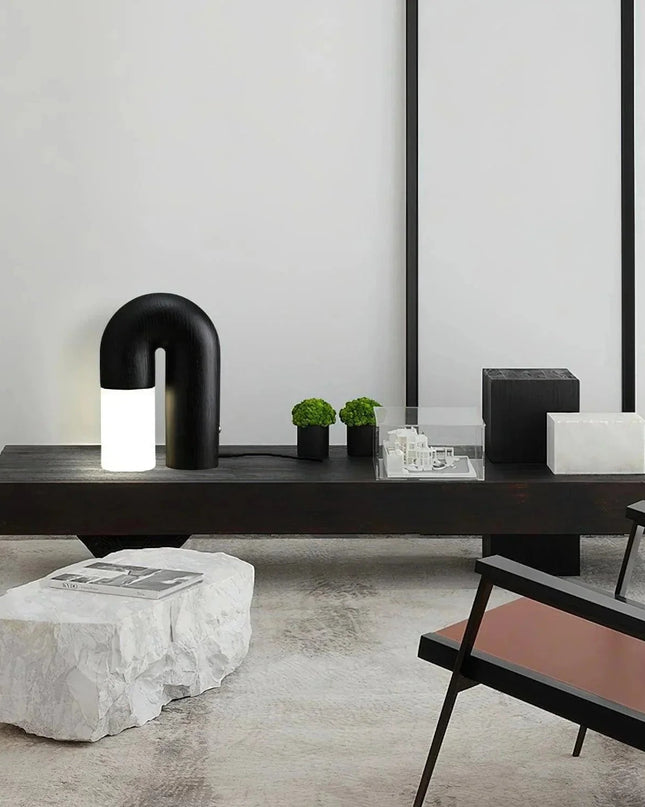 Lampa Stołowa Ceramiczna Diapolo w Czarnym Kolorze – Elegancka Lampka do Salonu i Sypialni, 26 cm × 18 cm 8