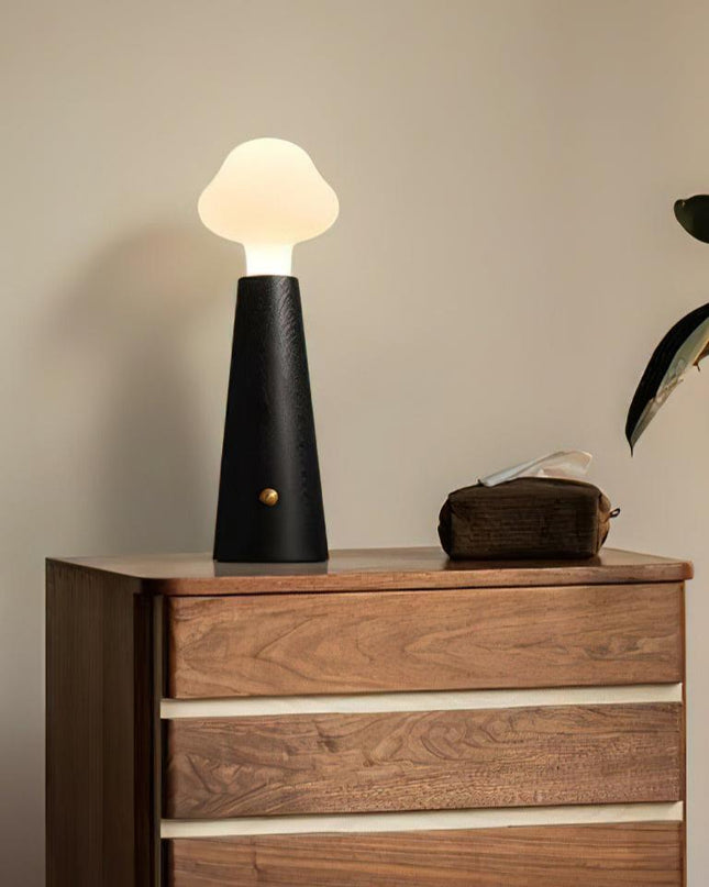 Lampa Stołowa Cloudlet z Zintegrowanym LED – Elegancka Lampka do Salonów i Sypialni z Miękkim Światłem, Metal, Drewno, Akryl 1