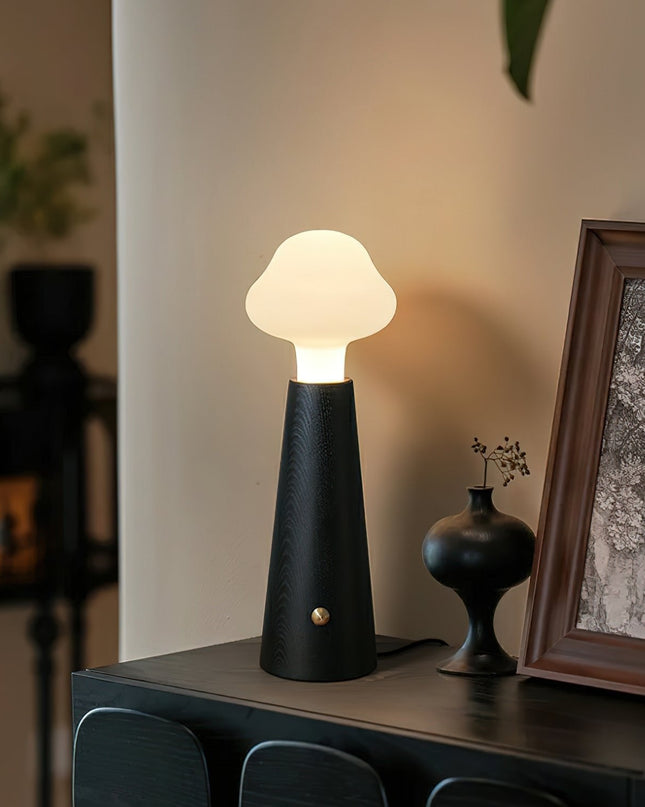 Lampa Stołowa Cloudlet z Zintegrowanym LED – Elegancka Lampka do Salonów i Sypialni z Miękkim Światłem, Metal, Drewno, Akryl 6