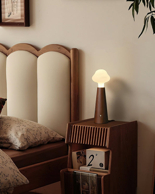 Lampa Stołowa Cloudlet z Zintegrowanym LED – Elegancka Lampka do Salonów i Sypialni z Miękkim Światłem, Metal, Drewno, Akryl 7