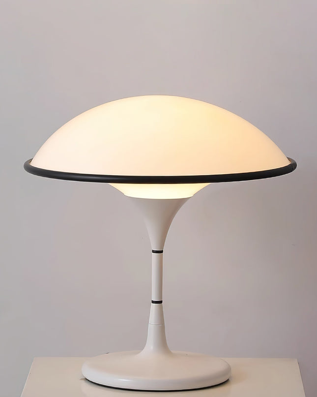 Lampa Stołowa Czarna Fontana w Stylu Retro – Metalowy Klosz, Nowoczesne Oświetlenie do Salonu 0