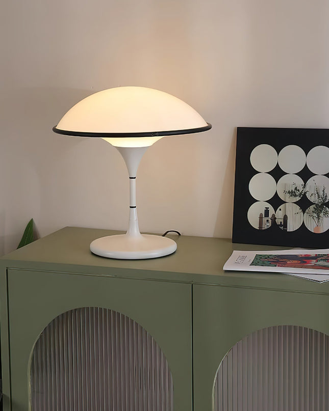 Lampa Stołowa Czarna Fontana w Stylu Retro – Metalowy Klosz, Nowoczesne Oświetlenie do Salonu 5