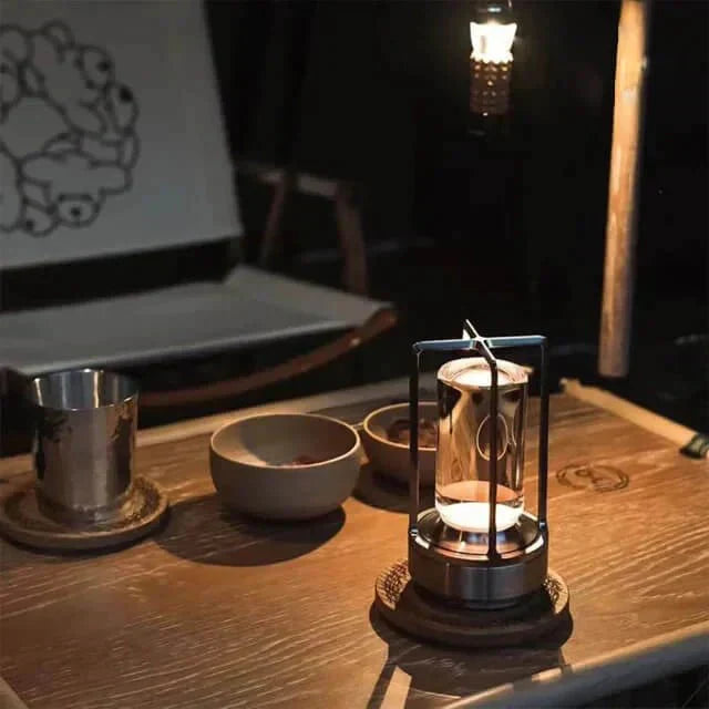 Elegancka czarna lampa stołowa z panelem dotykowym i portem USB, kryształowe wykończenie, ideal 5