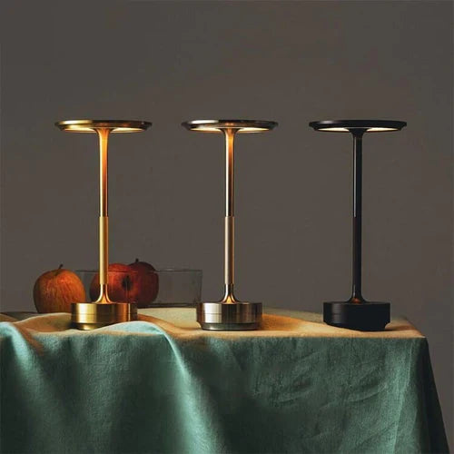 Lampa Stołowa LED Bezprzewodowa z Inteligentnym Sterowaniem – Czarna Lampa Stołowa do Salonu, 3 Poziomy Jasności 5