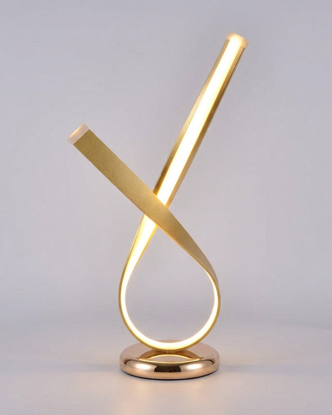 Lampa stołowa LED z ciepłym dyfuzorem w rzeźbiarskim designie, wykonana z polerowane 2