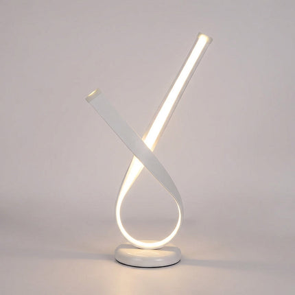 Lampa stołowa LED z ciepłym dyfuzorem w rzeźbiarskim designie, wykonana z polerowane 4