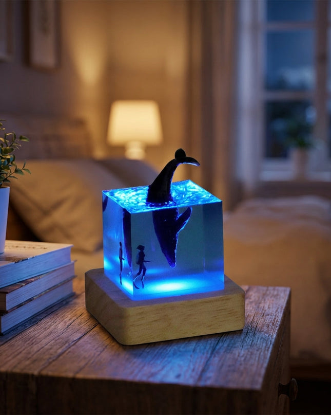 Lampa stołowa LED z drewnianą podstawą, idealna do nowoczesnego salonu i sypialni, charak 1