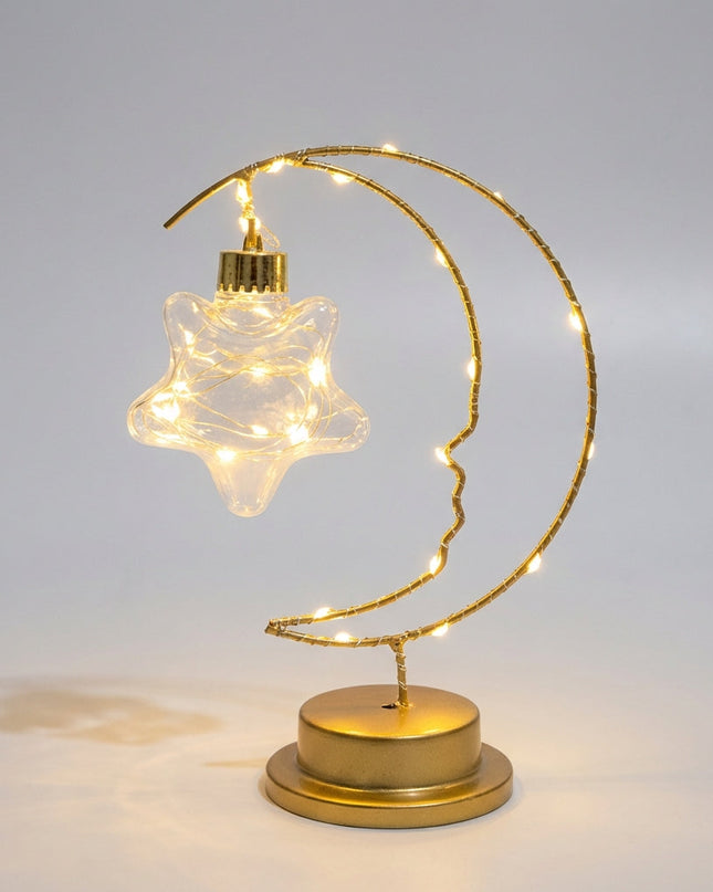 Lampa stołowa LED z regulowanym oświetleniem w nowoczesnym kształcie księżyca, z eleganck 2