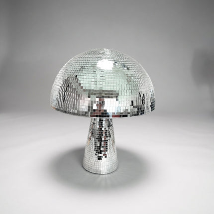Lampa stołowa retro w kształcie grzyba z lustrzaną mozaiką szklaną, idealna jako dekor 2